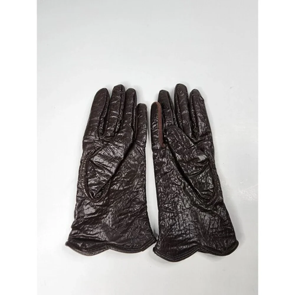 Vintage Dark Red Gusset Dress Gloves Hong Kong Driving Gloves Size 6.5/7.5‎